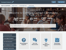 Tablet Screenshot of community.constantcontact.com