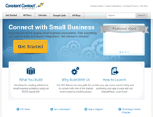 Tablet Screenshot of developer.constantcontact.com